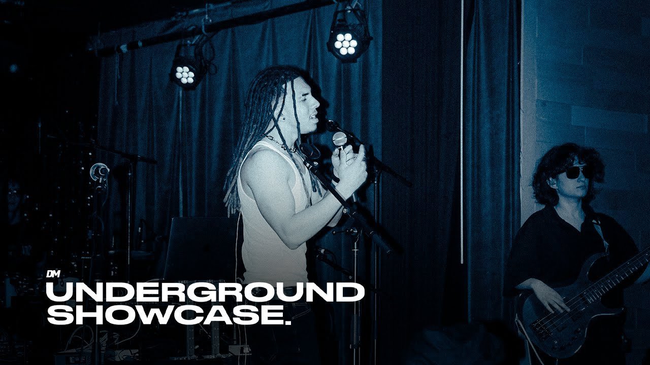 Live concert stage at a DMTV Underground Showcase in Toronto.